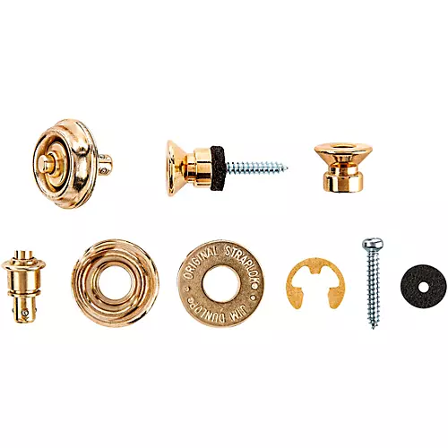 Dunlop Straplok Traditional Strap Retainer System Gold