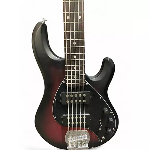 Used Sterling by Music Man Ray5 HH Sub Series Candy Red Burst Electric Bass Guitar Candy Red Burst