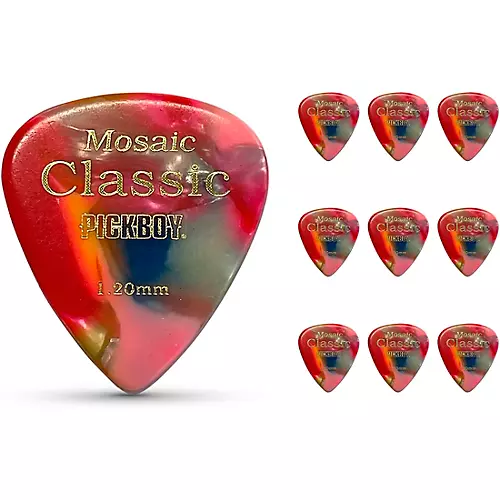 Pick Boy Classic Pickboy Mosaic Medium Raindrop Guitar Picks 1.00 mm 10 Pack