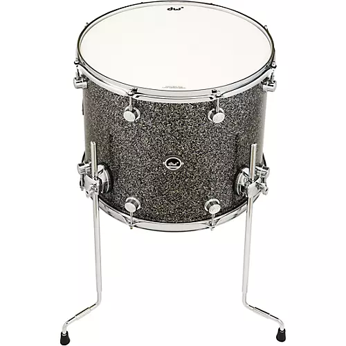 DW DWe Wireless Acoustic/Electronic Convertible Floor Tom with Legs 14 x 12 in. Finish Ply Black Galaxy