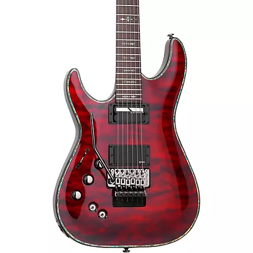 Schecter Guitar Research Hellraiser C-1 With Floyd Rose Sustaniac Left-Handed Electric Guitar Black Cherry
