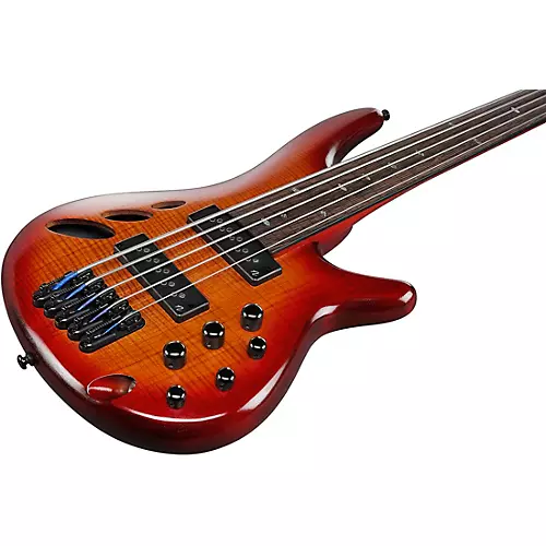 Ibanez SRD905F 5-String Fretless Electric Bass Guitar Brown Topaz Burst Low Gloss