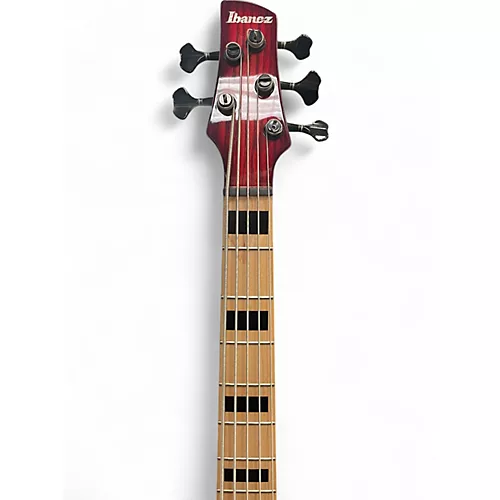 Used Ibanez ANB205 Premium Series Adam Nitti Signature Bass Wine Red Burst Electric Bass Guitar Wine Red Burst