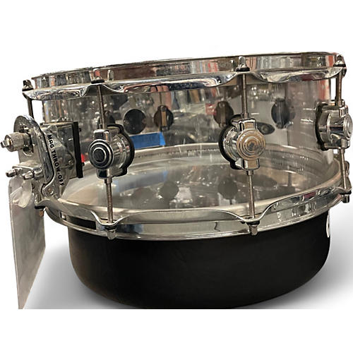 Used DW 14X5.5 Design Series Acrylic Snare Clear Drum Clear 211