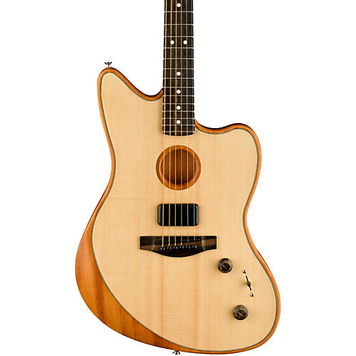 Fender American Acoustasonic Jazzmaster Acoustic-Electric Guitar Tungsten