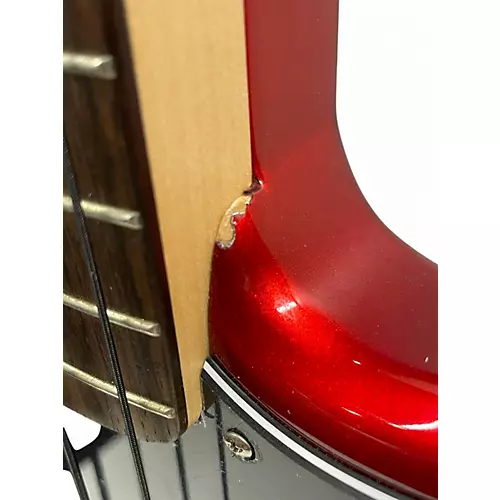 Used 2005 Fender JAZZ BASS Candy Apple Red Metallic Electric Bass Guitar Candy Apple Red Metallic