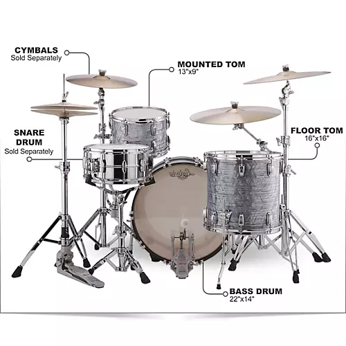 Ludwig Classic Maple 3-Piece Pro Beat Shell Pack With 24