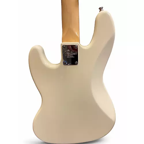 Used 2006 Fender American Hot Rod Jazz Bass With Matching Headstock Classic White Electric Bass Guitar Classic White