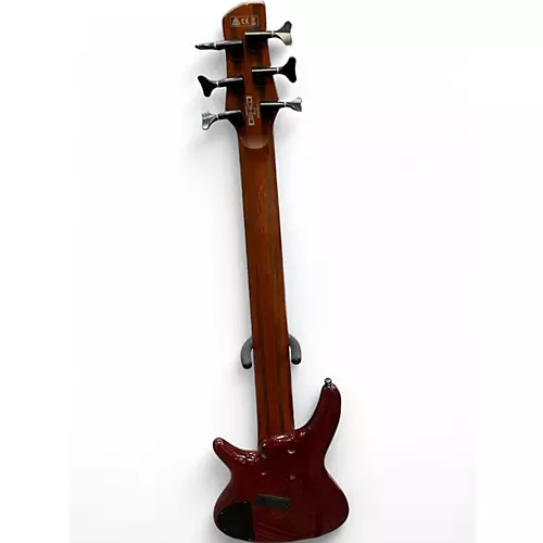 Used Ibanez SRMS806 Red Electric Bass Guitar Red