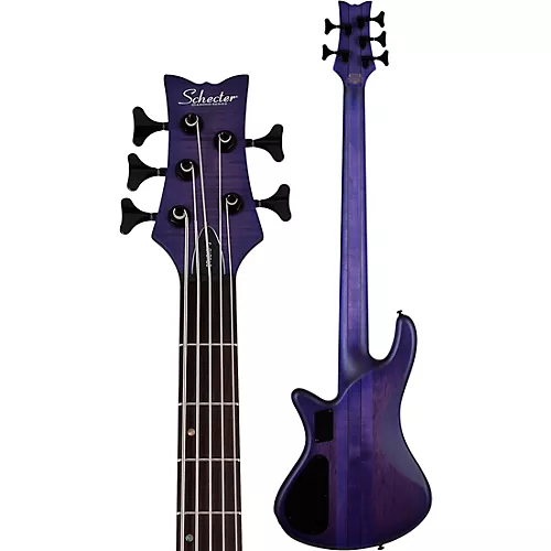Schecter Guitar Research Limited-Edition Stiletto Studio-5 5-String Bass Transparent Purple Burst