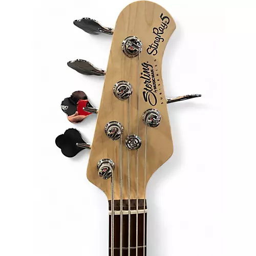 Used Sterling by Music Man Ray5HH 5 String  Ruby Red Burst Satin Electric Bass Guitar Ruby Red Burst Satin