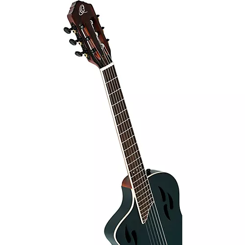 Ortega RTPSTD Left-Handed Nylon-String Acoustic-Electric Guitar Satin Black