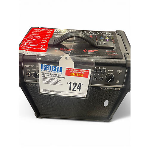 Used Line 6 Spider V 20 MkII 20w 1x8 Guitar Combo Amp