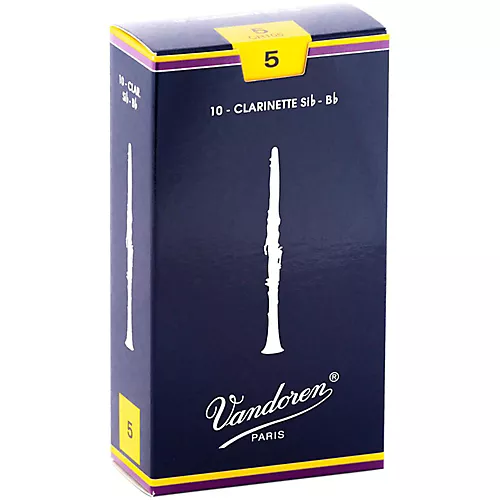 Vandoren Traditional Bb Clarinet Reeds Strength 2.5 Box of 10