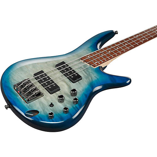 Ibanez SR400EQM Quilted Maple Electric Bass Stained Cosmic Blue Starburst
