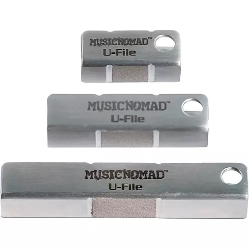 Music Nomad MN813 Diamond U-File for Leveling Single Guitar Frets 3-Pack (1.25