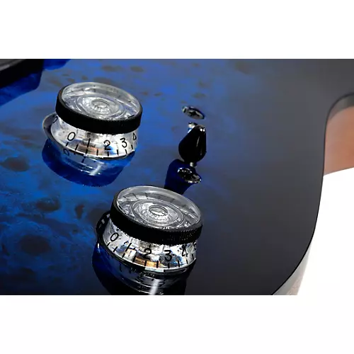 Schecter Guitar Research Omen Elite-7 MS Electric Guitar See-Thru Blue Burst