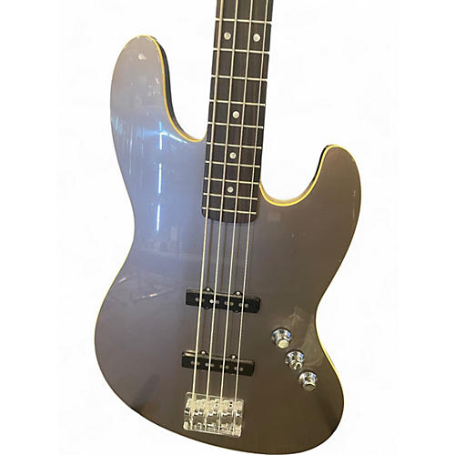 Used Fender Aerodyne Jazz Bass Silver Electric Bass Guitar Silver
