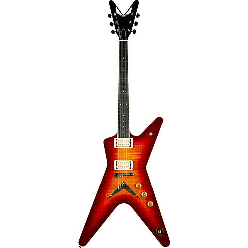 Dean USA Patents Pending ML Flame Top Electric Guitar Trans Cherry Sunburst
