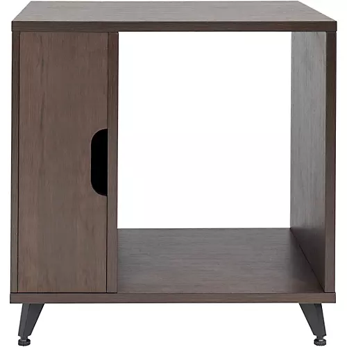 Gator GFW-ELITESIDECAR Elite Furniture Series Rolling Rack Sidecar Cabinet with Configurable Rack Space & Shelving Dark Walnut