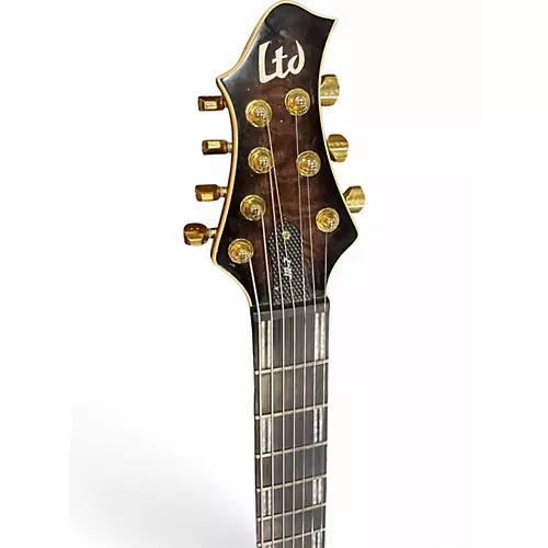 Used ESP ESP LTD JR-7  Quilt Fade Blue Sunburst Solid Body Electric Guitar Quilt Fade Blue Sunburst