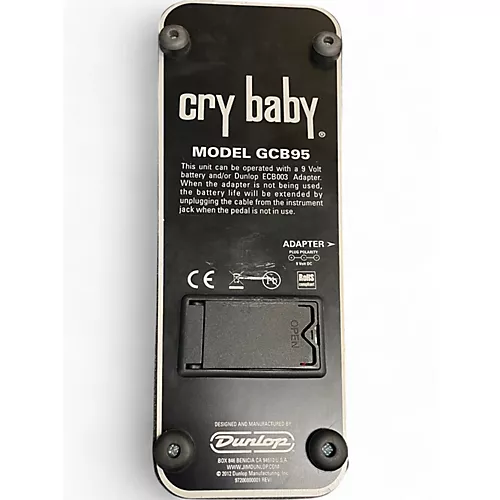 Used Dunlop GCB95 Original Crybaby Wah Effect Pedal