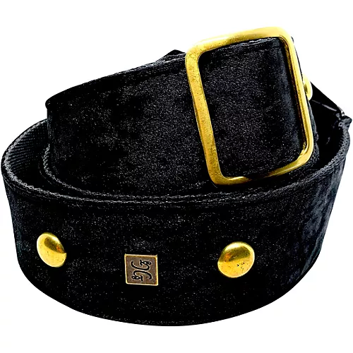 Get'm Get'm Rolling Stone Guitar Strap Green Crushed Velvet 2 in.