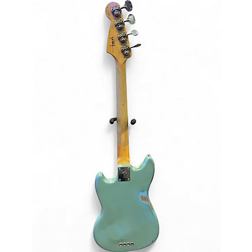 Used Fender Justin Meldal-Johnsen Road Worn Mustang Faded Daphne Blue Electric Bass Guitar Faded Daphne Blue