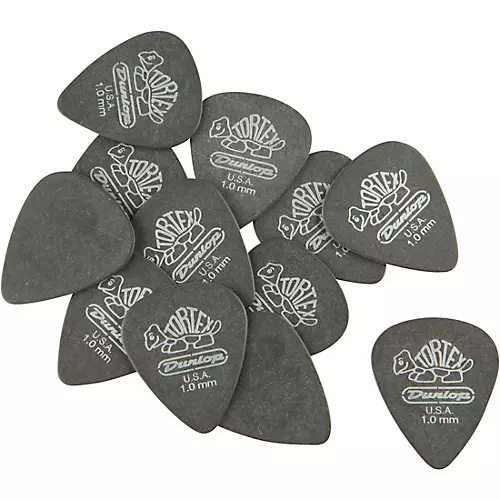 Dunlop Tortex Pitch Black Standard Guitar Picks 1 Dozen .60 mm