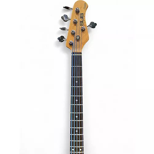 Used Sterling by Music Man Ray5 5 String Blue Electric Bass Guitar Blue