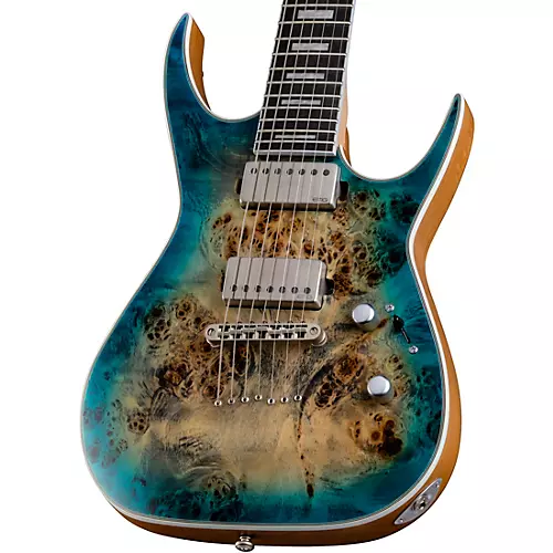 Dean Exile Select Burled Poplar 7-String Electric Guitar Satin Turquoise Burst