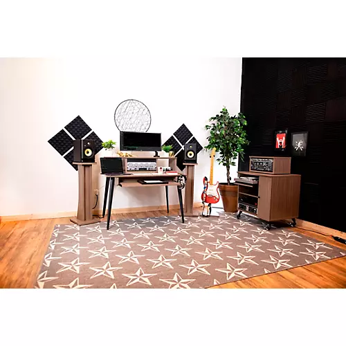 Gator Elite Series Furniture Desktop 8U Studio Rack 8 RU Space Dark Walnut