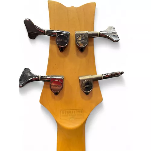 Used Schecter Guitar Research Raiden Deluxe 4 String SILVER Electric Bass Guitar SILVER