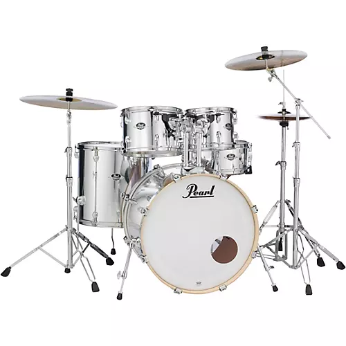 Pearl Export New Fusion 5-Piece Drum Set With Hardware Slipstream white