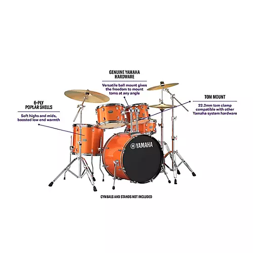 Yamaha Rydeen 5-Piece Shell Pack With 22