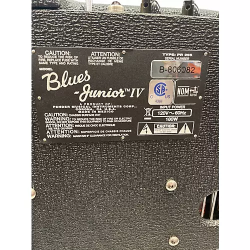 Used Fender Blues Junior IV 15W 1x12 Tube Guitar Combo Amp