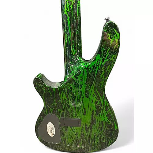 Used Schecter Guitar Research C4 SILVER MOUNTAIN TOXIC VENOM Electric Bass Guitar TOXIC VENOM