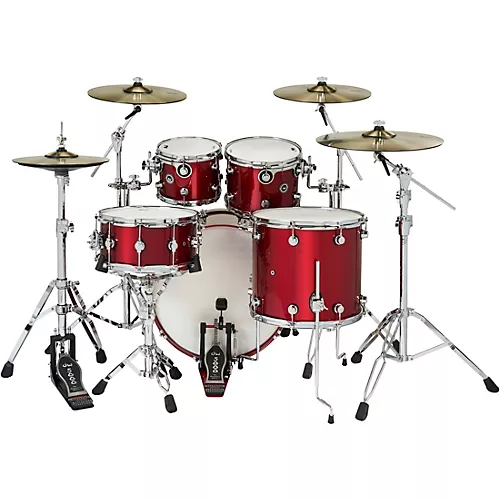 DW DWe Wireless Acoustic-Electronic Convertible 5-Piece Drum Set Bundle With 22
