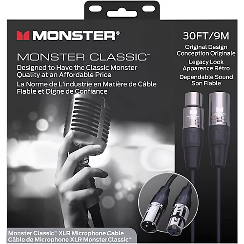 Monster Cable Prolink Classic Microphone Cable 30 ft. Black