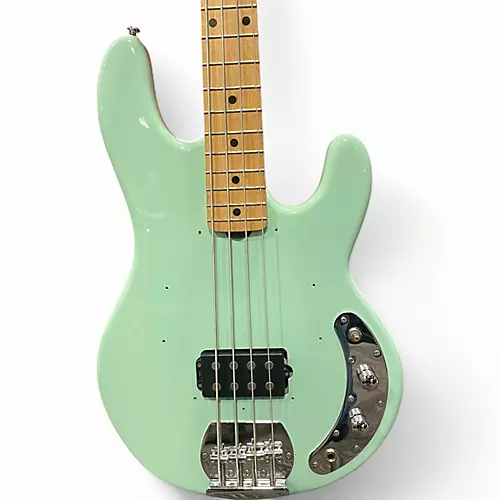 Used 2010s Sterling by Music Man Stingray SUB series Light green Electric Bass Guitar Light green