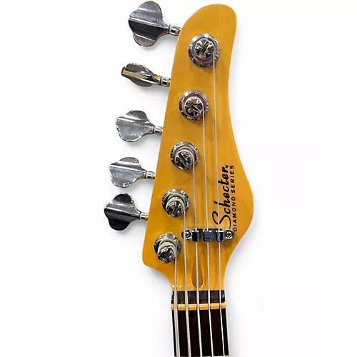 Used 2013 Schecter Guitar Research P5 Ivory Electric Bass Guitar Ivory