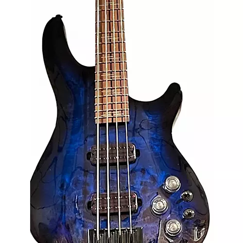 Used Schecter Guitar Research OMEN ELITE Blue Electric Bass Guitar Blue