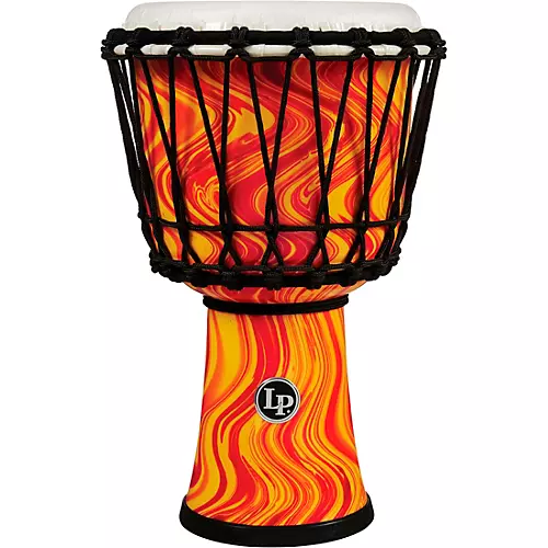 LP World Rope-Tuned Circle Djembe, 7 in. Blue Marble