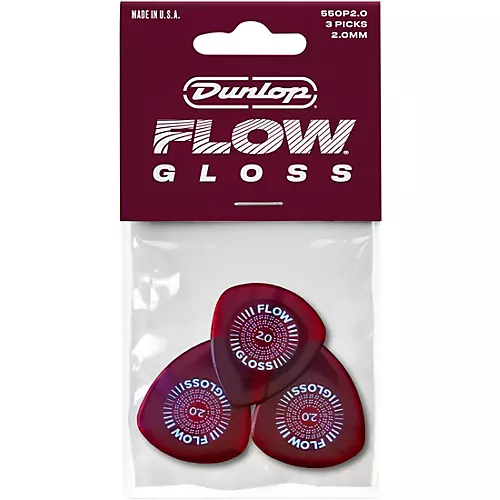 Dunlop Flow Gloss Picks 3.0 mm 3 Pack