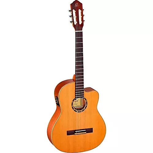 Ortega Family Series Pro RCE131 Acoustic-Electric Slim Neck Nylon String Guitar Satin Natural