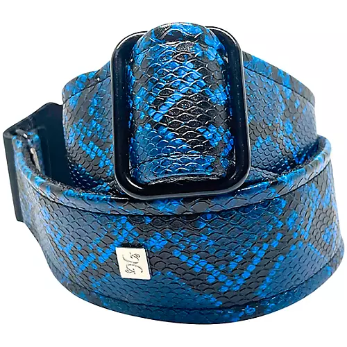 Get'm Get'm Electric Snake Guitar Strap White 2 in.