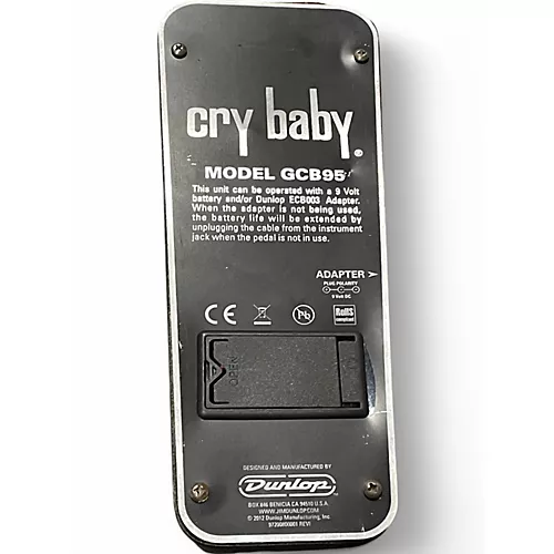 Used Dunlop GCB95 Original Crybaby Wah Effect Pedal