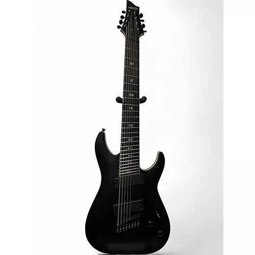 Used Schecter Guitar Research C-8 Multi Scale SLS Elite Black Solid Body Electric Guitar Black