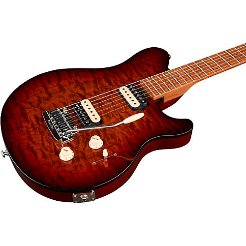 Ernie Ball Music Man Axis Super Sport Quilt Top Electric Guitar Roasted Amber