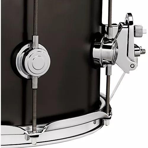 DW Collector's Series Satin Black Over Brass Snare Drum With Chrome Hardware 14 x 6.5 in.